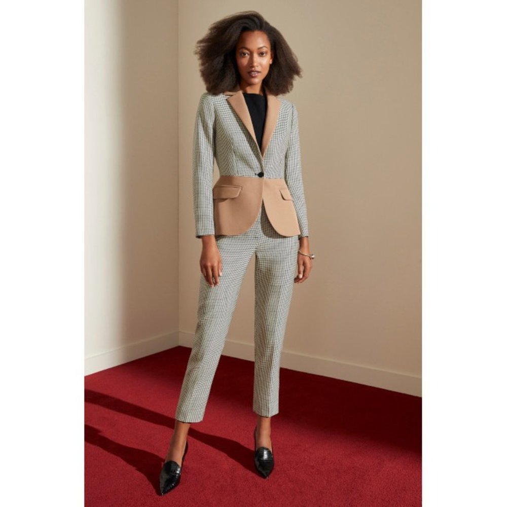 NWT The Fold Kingston Trousers in Black and Ivory 12